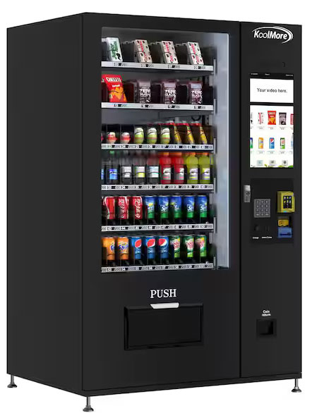 Combination snack and beverage vending machine