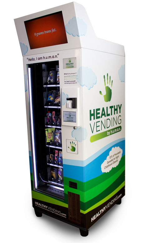 Healthy vending machine with fresh options